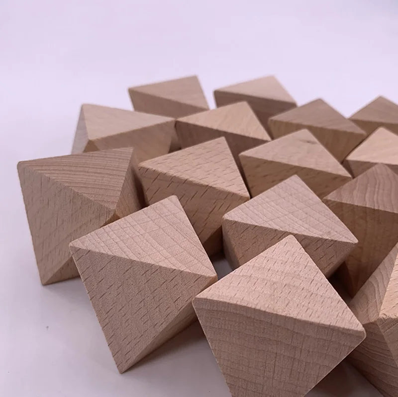 1 piece Wooden Blank 8 Sided Dice Sieve DIY Board Game Accessories