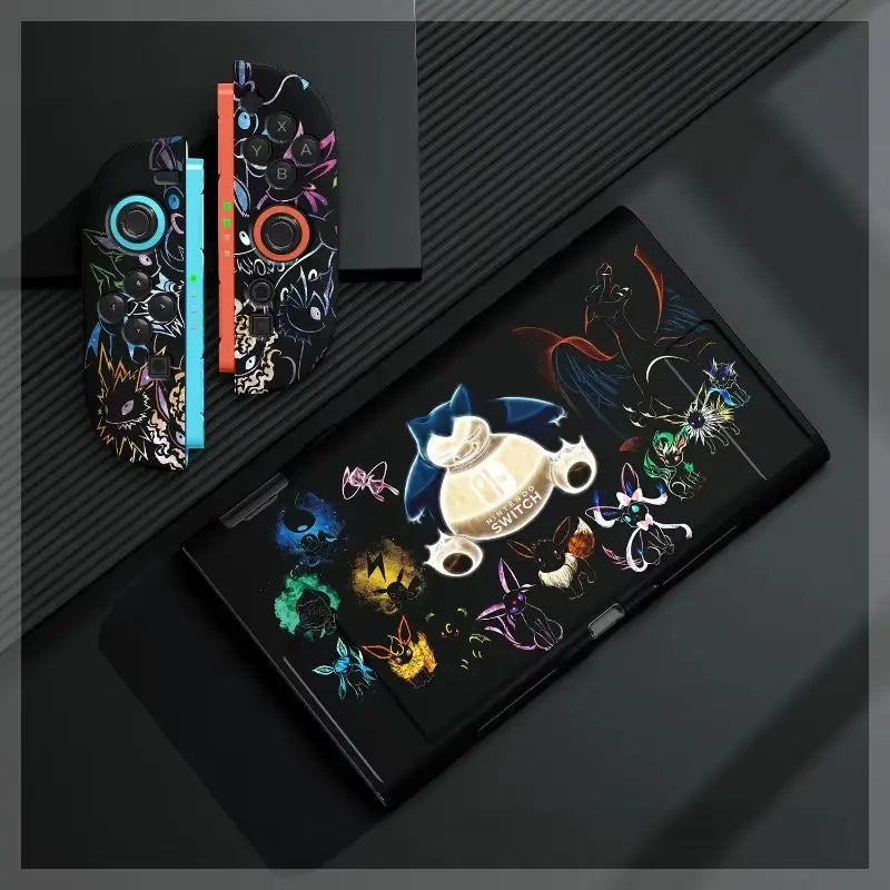 New Hot Cartoon Gengar Case For Switch 2/Ns Oled Game Console Joy-Con Split Type Design Shockproof Drop Proof Protective Cover