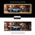 Modern silver sports car led wall lamp living room illuminated art