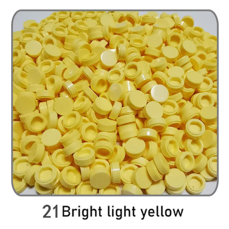 1000Pcs Tile 1x1 Round Building Blocks | 52 Color DIY Educational Creative Toy Set
