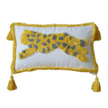 DecorBites™ Geometric Hand-Embroidered Tassel Pillowcase