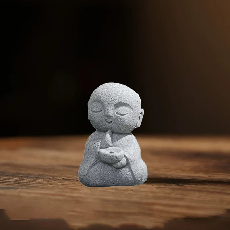Jizo Monk Incense Holder | Zen Aromatherapy Decor