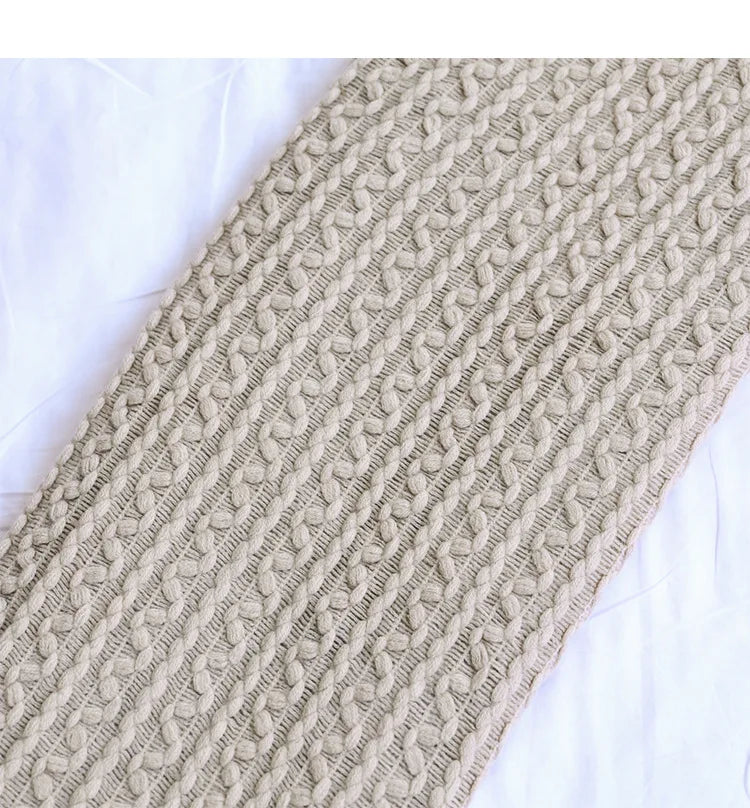 DecorBites™ Geometric Knit Sofa Blanket with Tassels