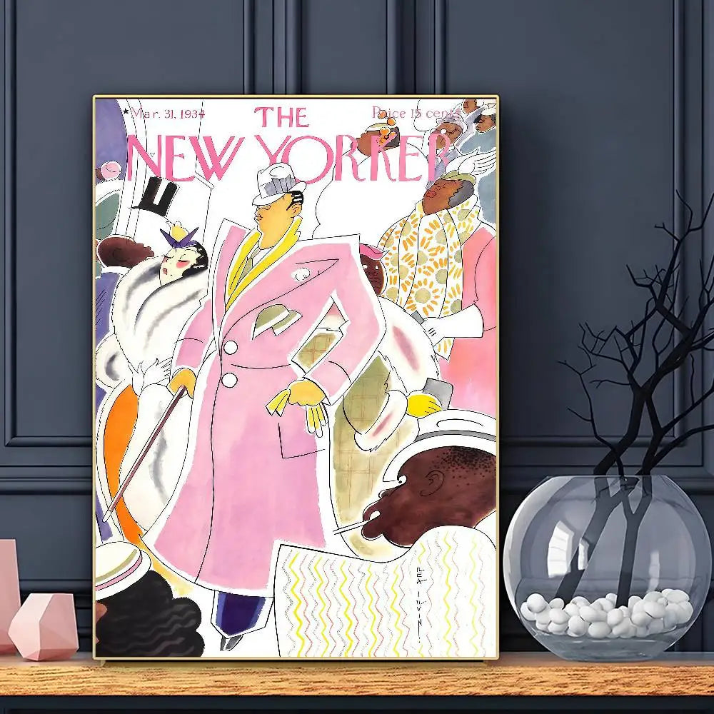 Vintage The N-New Yorker Poster HD Posters Home Room Bar Cafe Decor Wall Art Painting Picture