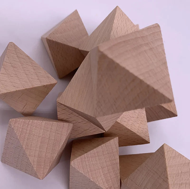 1 piece Wooden Blank 8 Sided Dice Sieve DIY Board Game Accessories