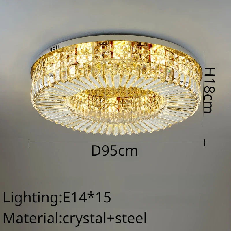 DecorBites™ Crystal Ring LED Ceiling Lamp for Modern Luxury Living