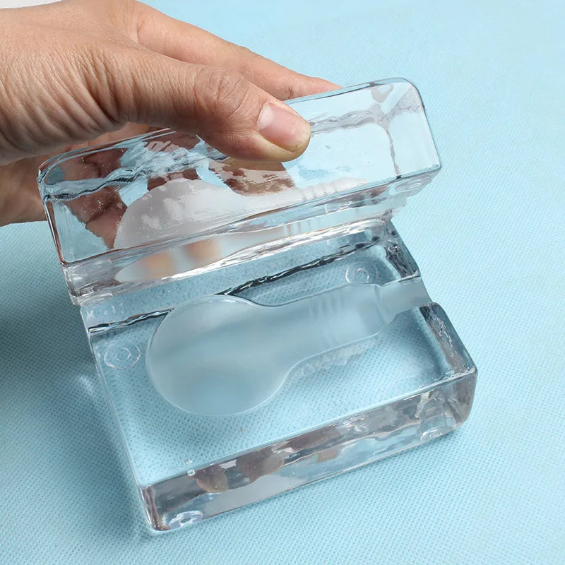 DecorBites™ Clear Ice Cube LED Table Lamp for Modern Bedroom Decor