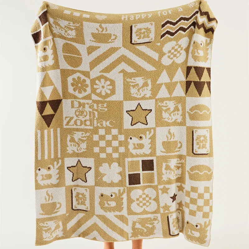 DecorBites™ Knitted Blanket Throws 120x150cm