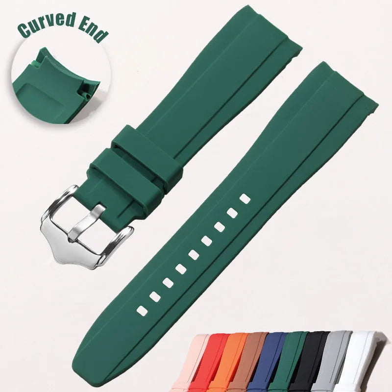 COROS Bands Silicone Watch Band Curved End Waterproof Rubber Strap