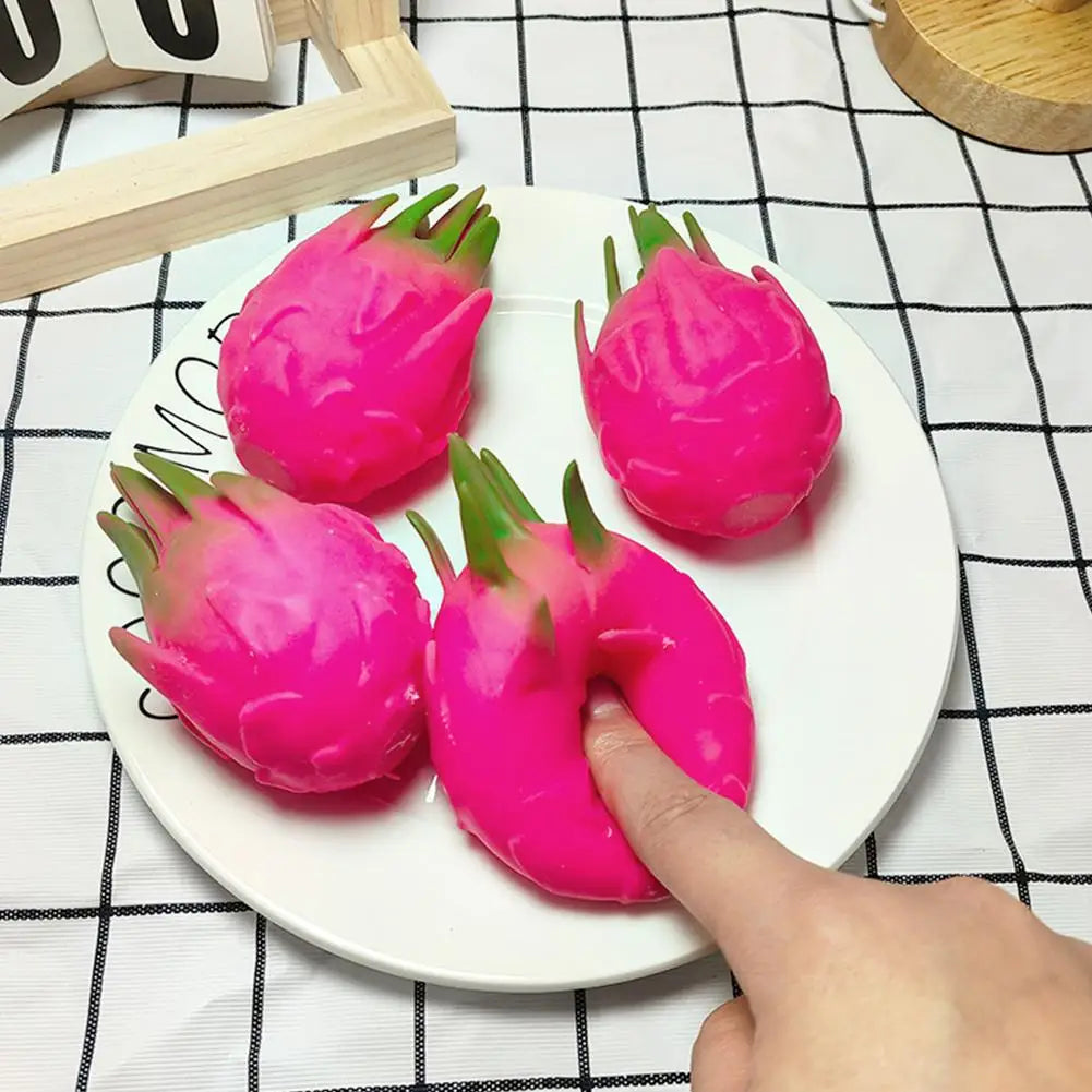 Funny Dragon Fruit Squeeze Ball | Simulation Fruit Squishy Fidget Sensory Toy