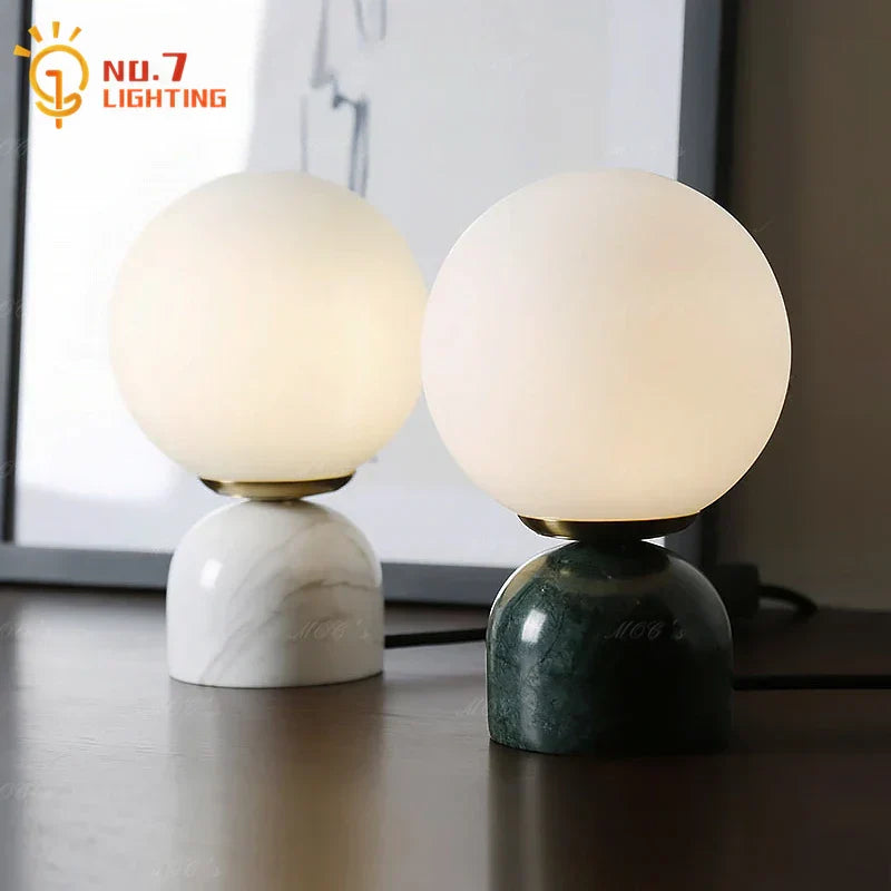 DecorBites™ Cream Wind Marble Table Lamp LED G9 Simple Designer Desk Light
