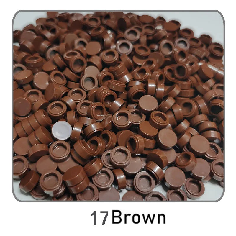 1000Pcs Tile 1x1 Round Building Blocks | 52 Color DIY Educational Creative Toy Set