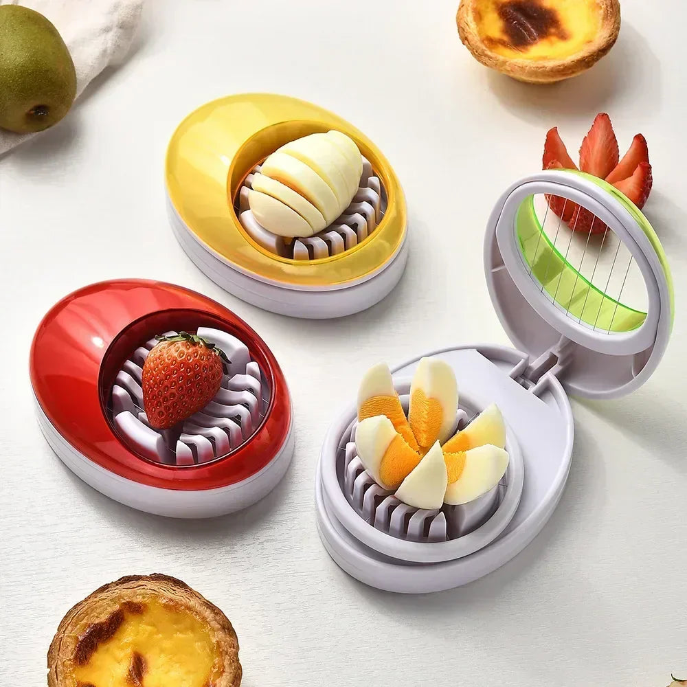 DecorBites™ Egg Cutter Slicer Easy Slice Kitchen Tool Fruit Slices Purple Clean