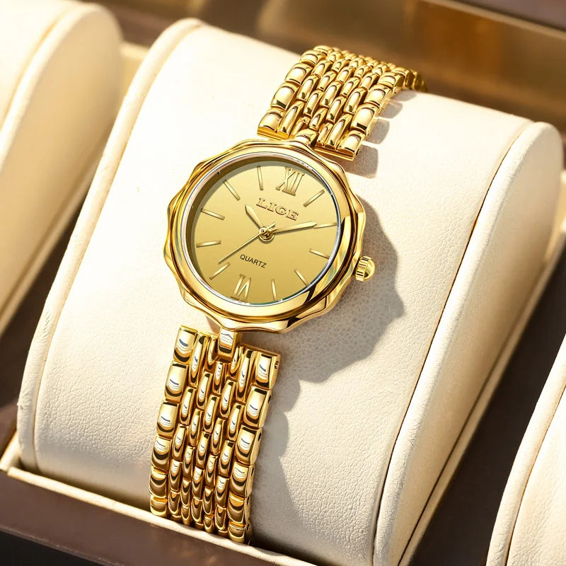 Women's Roman Dial Link Bracelet Quartz Watch