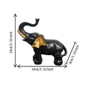 1 Piece of Black Gold Lucky Elephant Statue Ornament, Accessible Luxury Art Style, Living Room Desktop Decoration, Home Soft Decoration Display Good Items