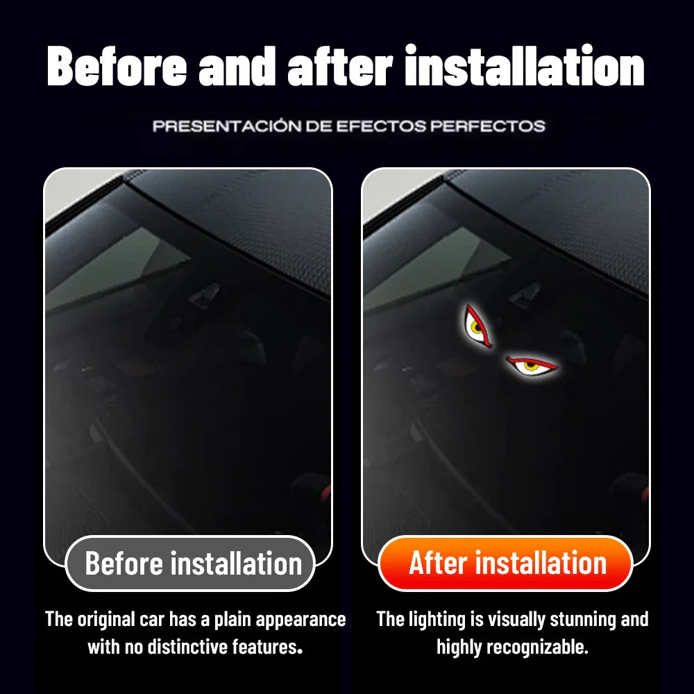 Monster Eye Antenna Flash Light | Solar Car Decoration Demon Light