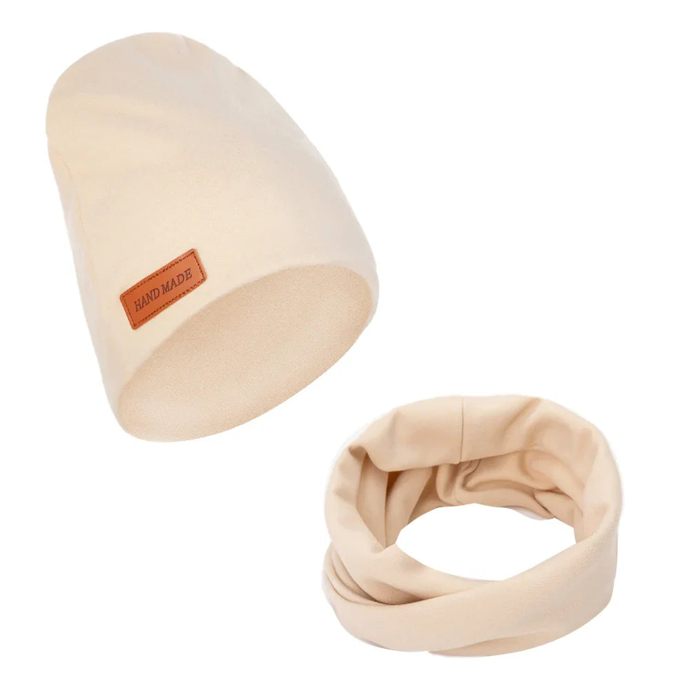 Baby Girls Turban Hat Set | 2-Piece Knit Beanie and Scarf for Infants