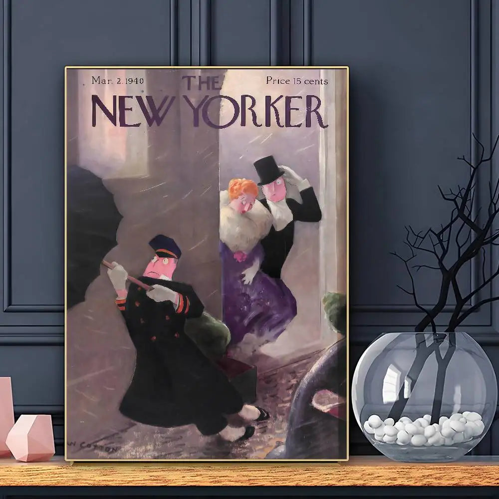 Vintage The N-New Yorker Poster HD Posters Home Room Bar Cafe Decor Wall Art Painting Picture