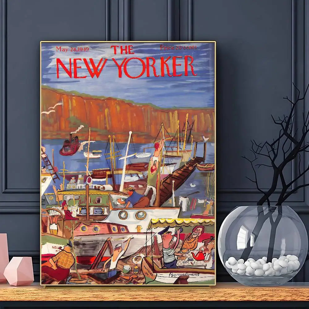 Vintage The N-New Yorker Poster HD Posters Home Room Bar Cafe Decor Wall Art Painting Picture