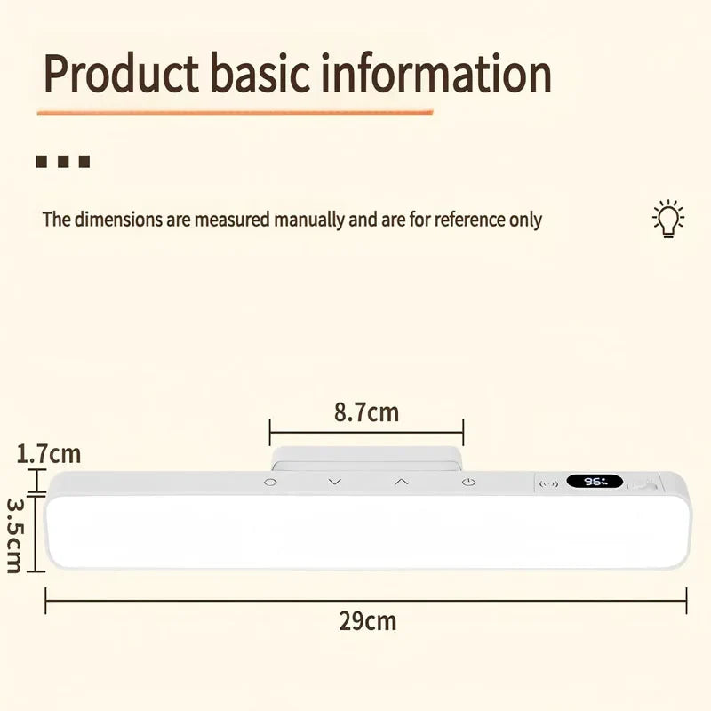 Rechargeable Desk Lamp | Magnetic USB LED Reading Light with Dimming