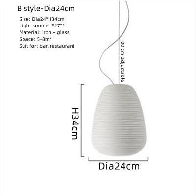 DecorBites™ Glass Cocoon Pendant Light for Kitchen Dining Table, E27 LED Hanging Lamp