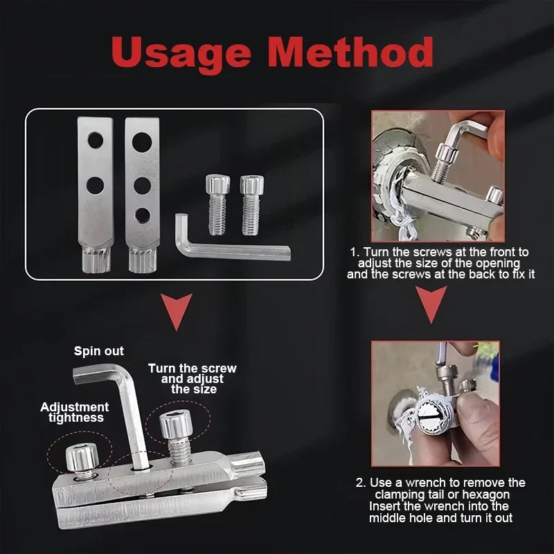Broken Pipe Extractor Tool Set | Universal Plumbing Repair Kit