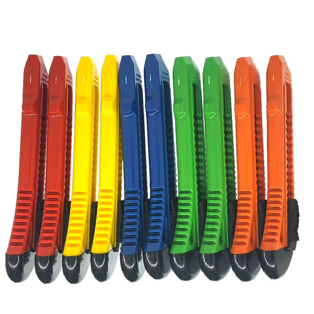 Retractable Utility Knife | 18mm Razor Sharp Box Cutter with 10 Blades