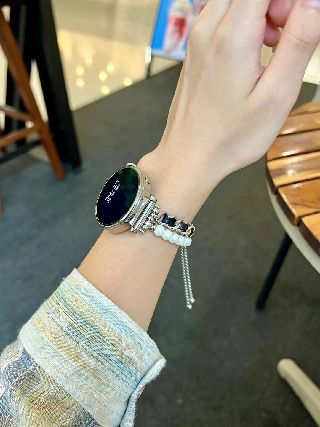 Suunto Race, Vertical & 9 Peak Women's Pearl Chain Bracelet