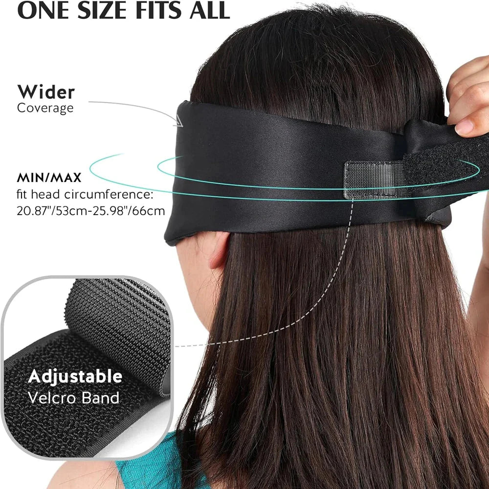 100% Mulberry Silk Sleeping Mask – Soft Eyepatch for Travel & Sleep