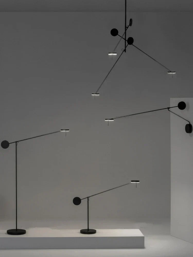 DecorBites™ Adjustable Swing Arm Black Wall Lamp for Bedroom & Study Room