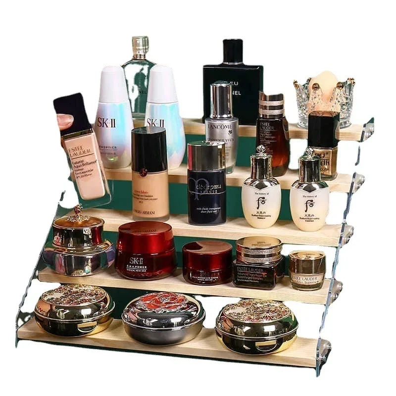 DecorBites™ Acrylic Makeup Organizer Display Stand - 5 Layer Clear Cosmetic Holder