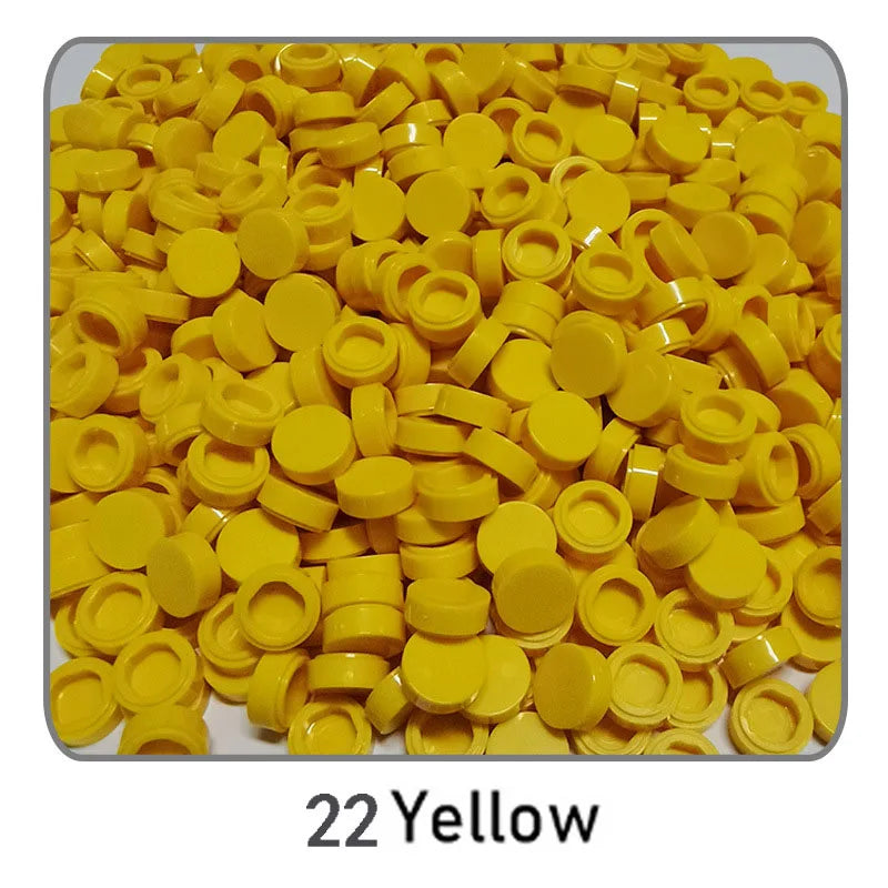 1000Pcs Tile 1x1 Round Building Blocks | 52 Color DIY Educational Creative Toy Set