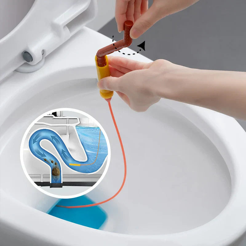DecorBites™ Drain Cleaner Brush with Rotating Handle – Clog Remover Tool