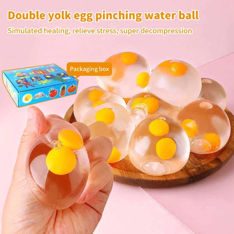 1PC Tricky Decompression 3D Egg Pinch Ball | Silicone Push Bubble Stress Relief Toy