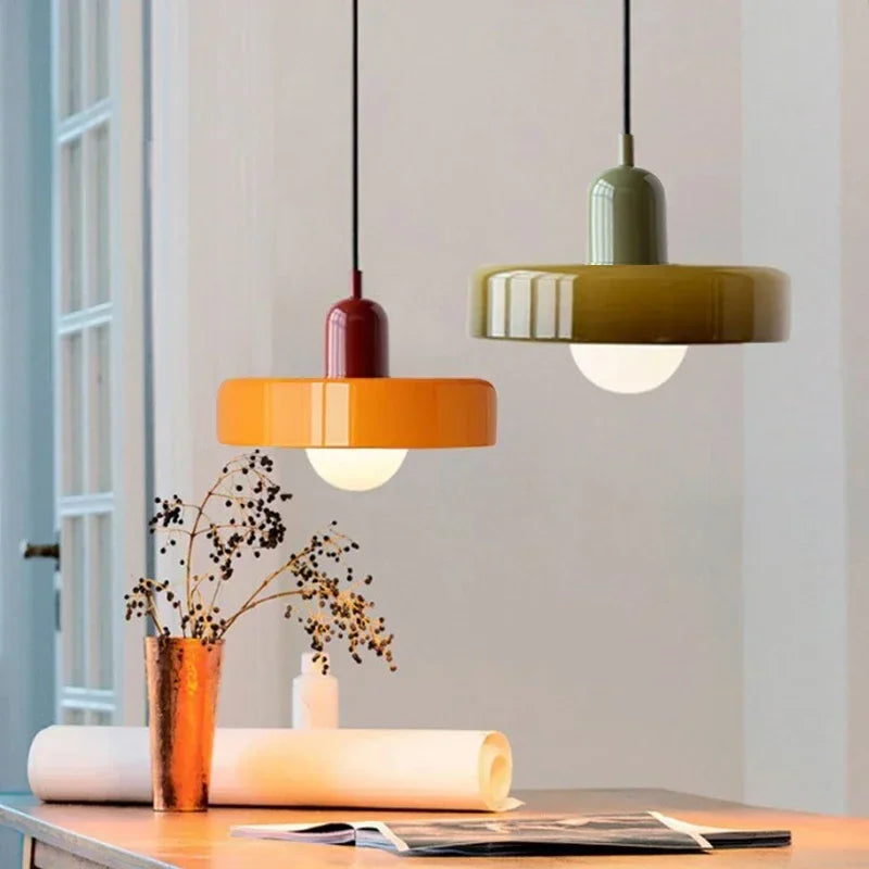 DecorBites™ Glass Led Macaron Ceiling Chandelier for Home Decor