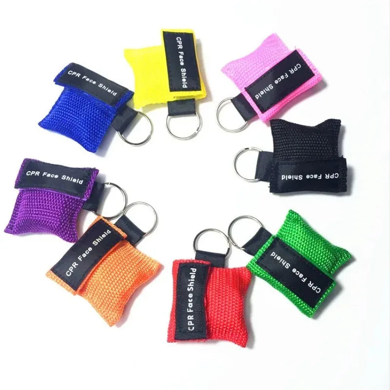 Compact CPR Face Shield Keychain | Portable First Aid Rescue Tool