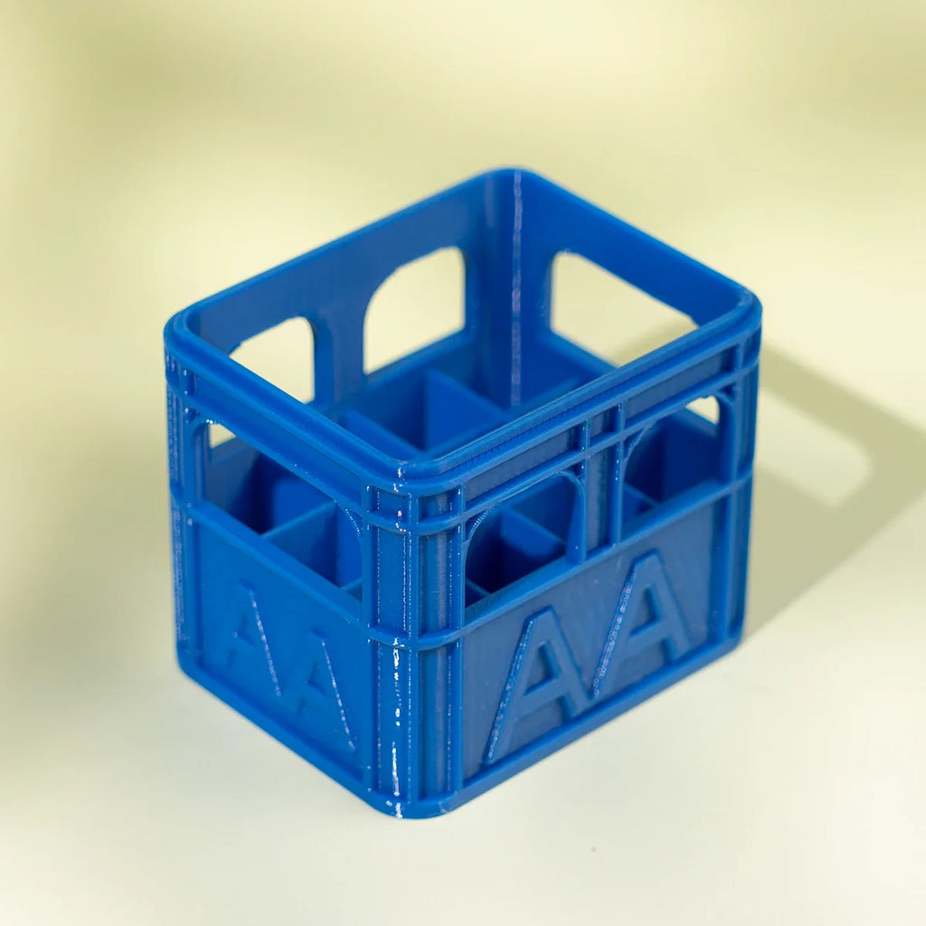3D Printed Beer Crate Style Stackable Battery Storage Box | AA AAA 18650 21700 9V Organizer