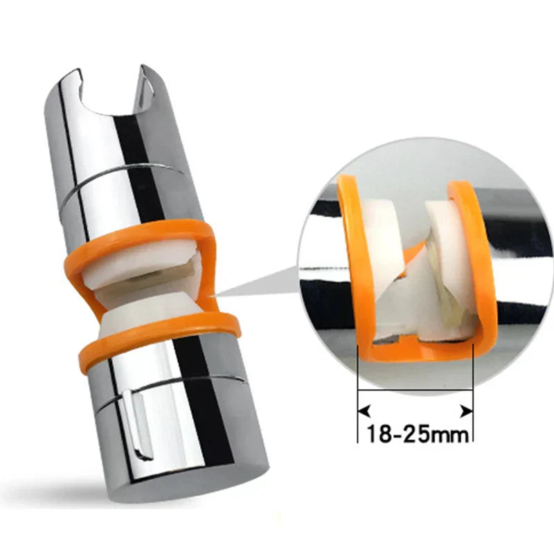 DecorBites™ Adjustable Slider Shower Head Holder Bracket Chrome Mounting Accessory