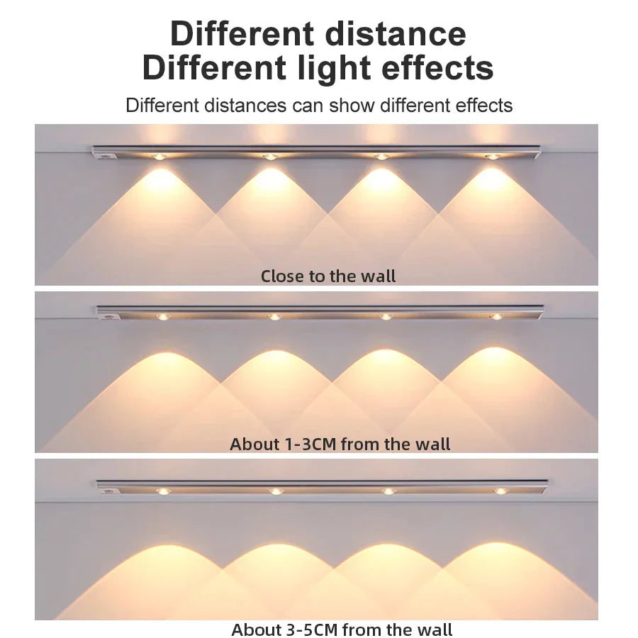 DecorBites™ LED Cabinet Lights Motion Sensor USB Rechargeable Wireless Kitchen Lamp