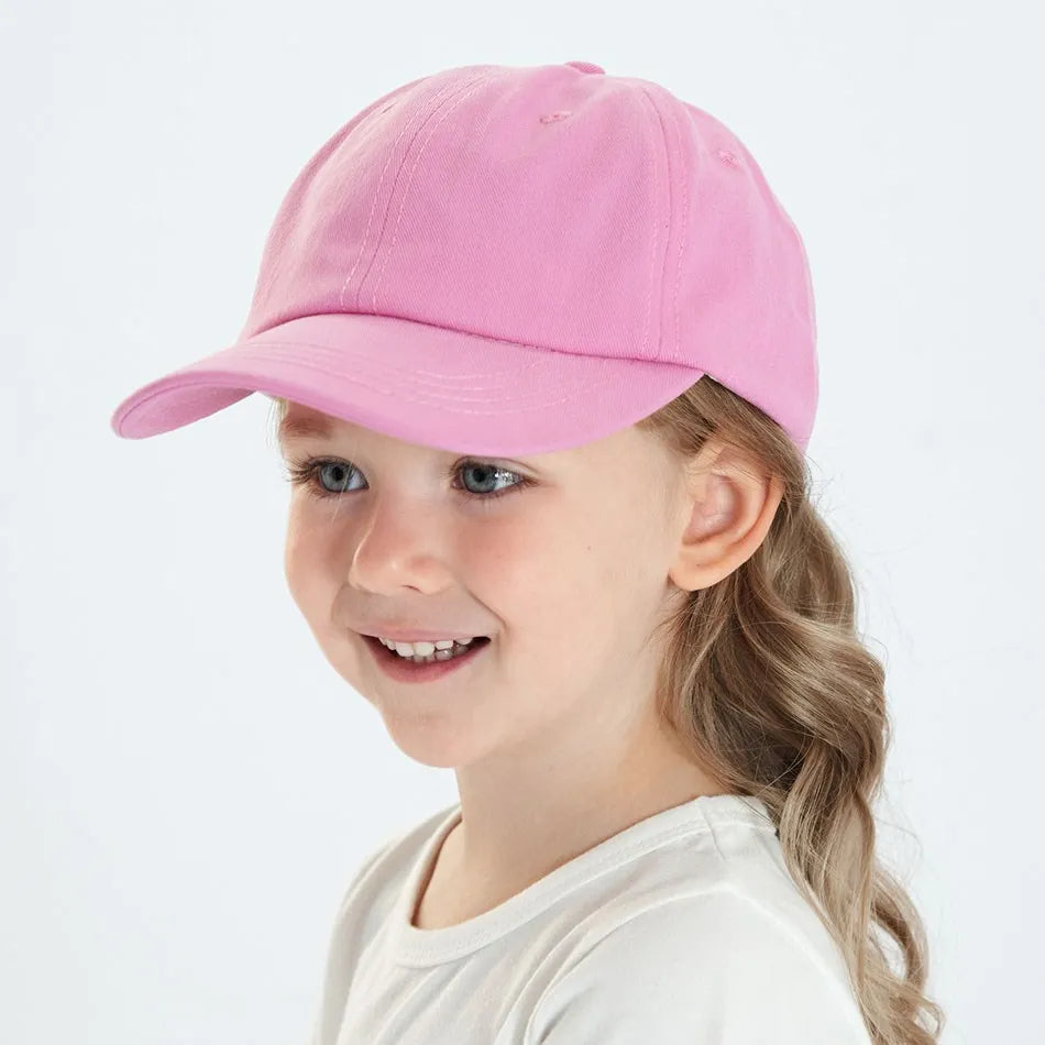 Baby Baseball Cap for Toddler | Low Profile Sun Hat with Adjustable Strap