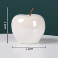 DecorBites™ Glowing Ceramic Apple Room Decor Sculpture with LED Light Display.