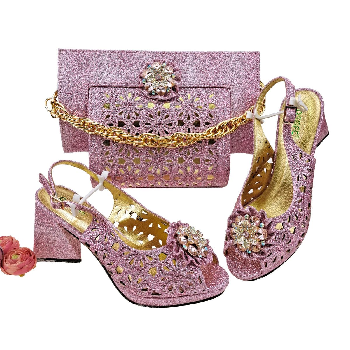 Italian Shoes And Bag Sets For Evening Party EDV-25