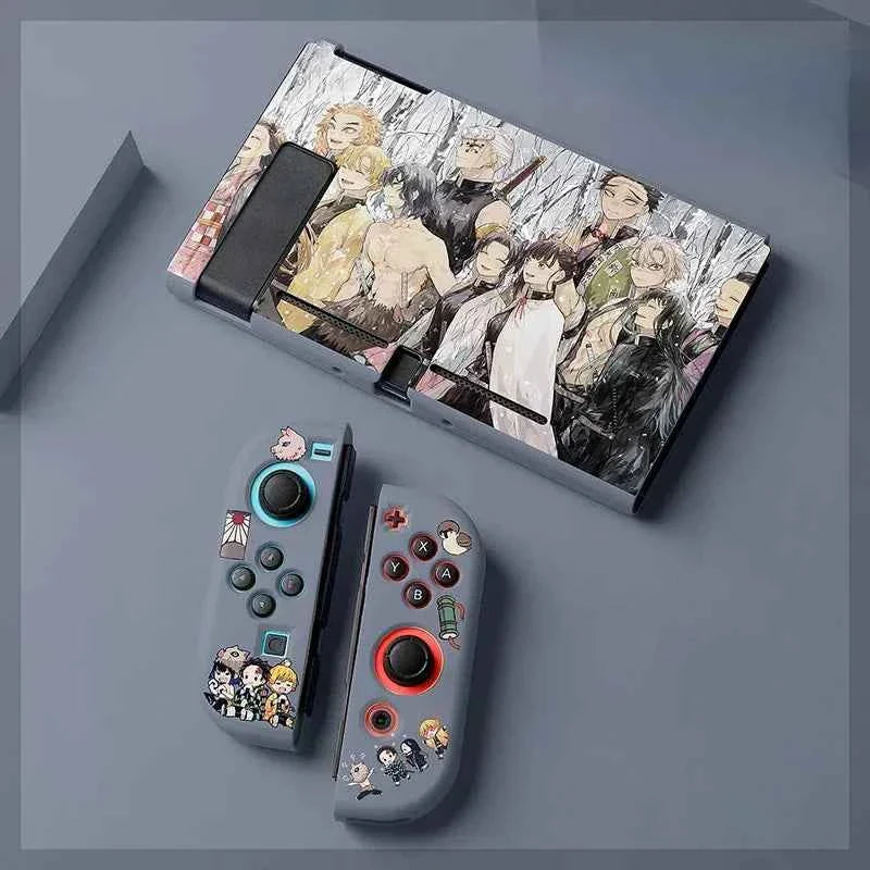 Anime Demon Slayer Switch Soft Shell Protective Sleeve Tanjirou Nezuko Shinobu Zenitsu Kimetsu Kyoujurou No Yaiba Birthday Gifts