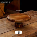 DecorBites™ Acacia Wood Cake Tray: Elevate Your Dessert Display