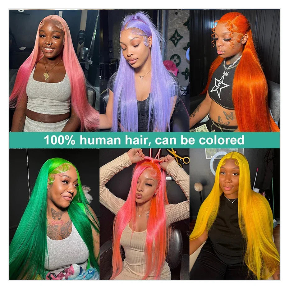 613 HD Lace Frontal Wig 13x6 Straight Human Hair Wigs Blonde Human Lace Front Wig 200% Density 36 inch Lace Front Human Hair Wig