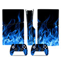 For PS5 Slim Disc Edition Console and 2 Controllers Geometry Design Skin PS5 Slim Disc Sticker Protective Decal Cover Full Set