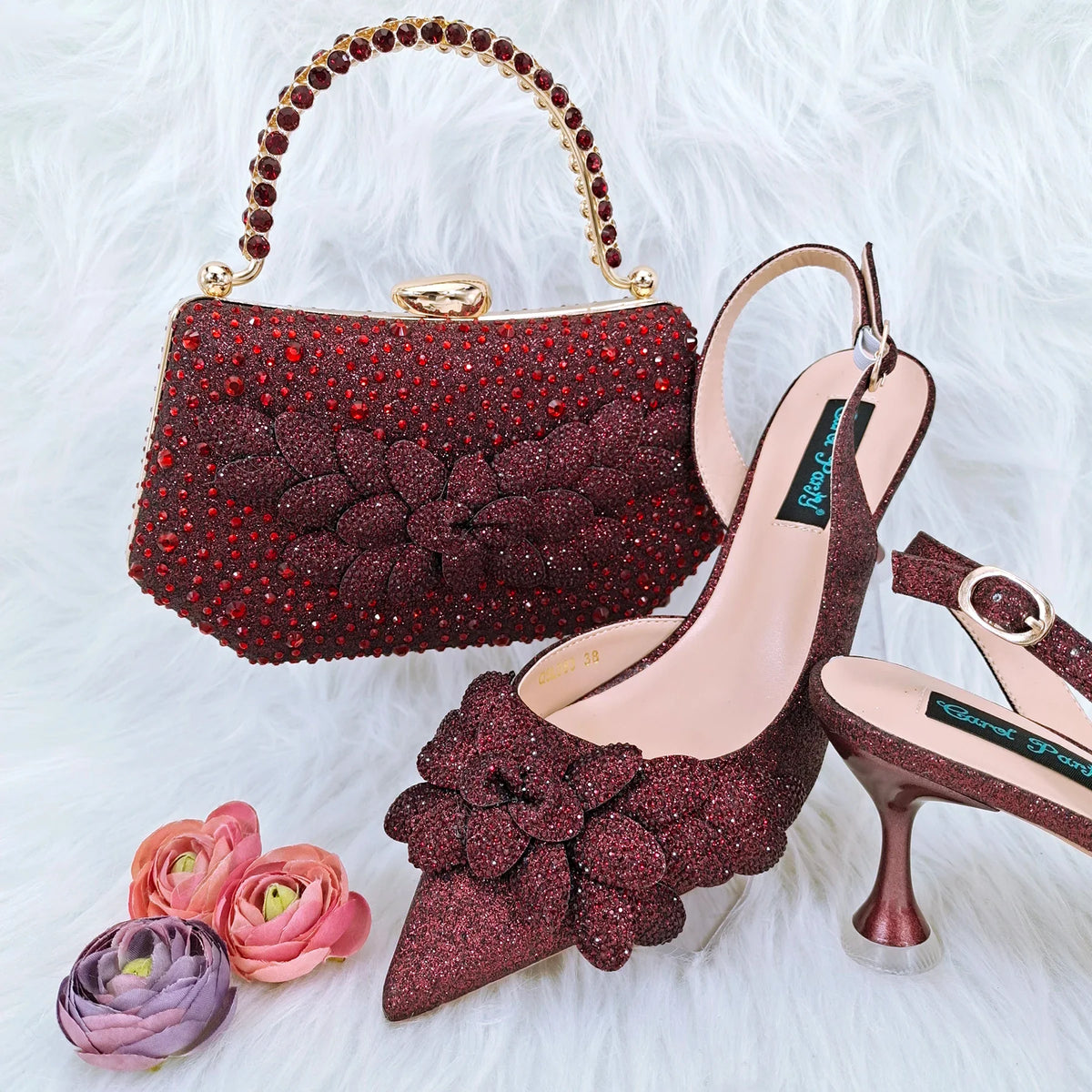 Latest Ladies Bag and Shoes Set EDN106