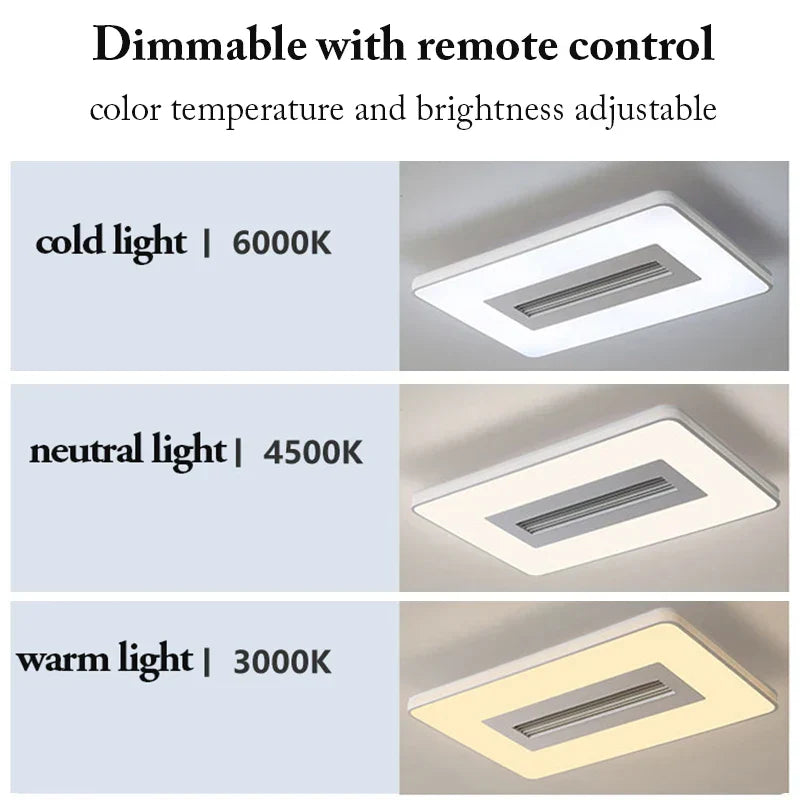 DecorBites™ LED Bladeless Ceiling Fan with Remote Control for Modern Living Room