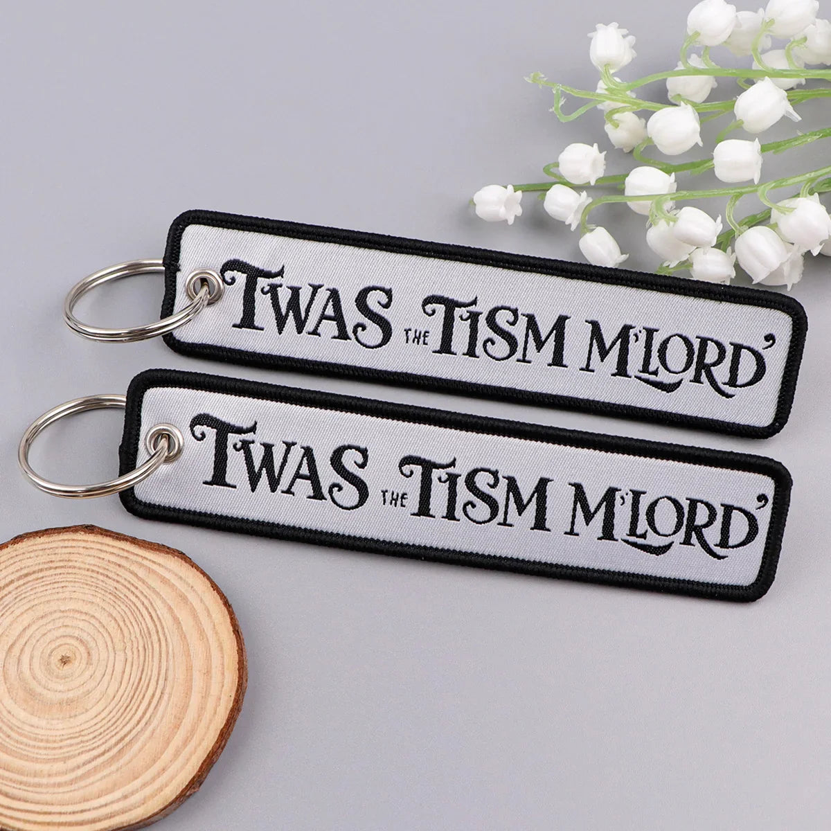 Spanish Quotes Embroidery Key Tag | Motorcycle Keychain for Men