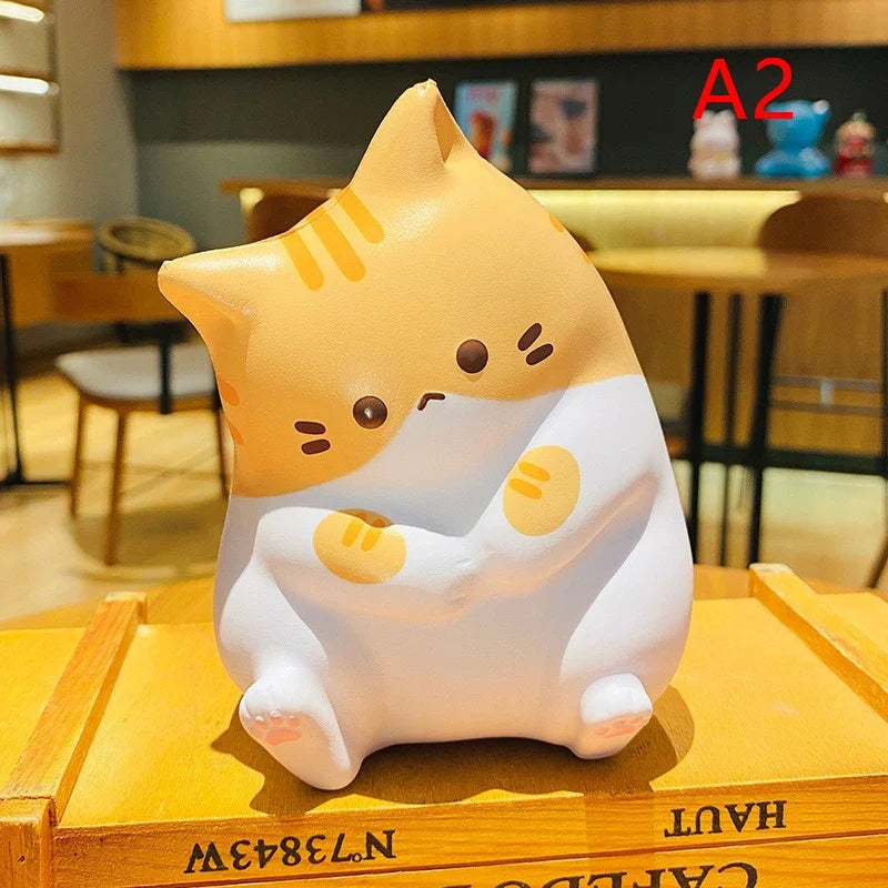 Cat Stress Relief Squishy Toy | Slow Rising PU Squeeze Antistress Ball